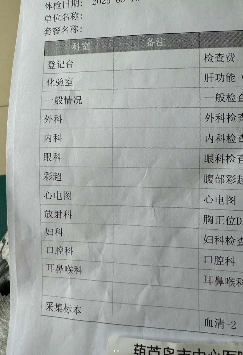 崇左市葫芦岛入职体检报告-第1张图片-代解忧